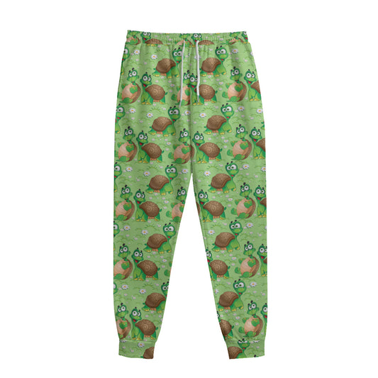 Cartoon Turtle Pattern Print Sweatpants