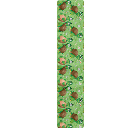 Cartoon Turtle Pattern Print Table Runner