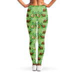 Cartoon Turtle Pattern Print Women's Leggings