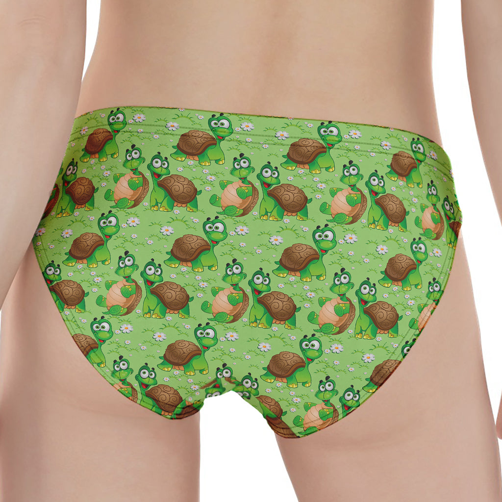 Cartoon Turtle Pattern Print Women's Panties