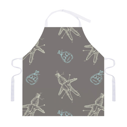 Cartoon Voodoo Doll Pattern Print Adjustable Apron