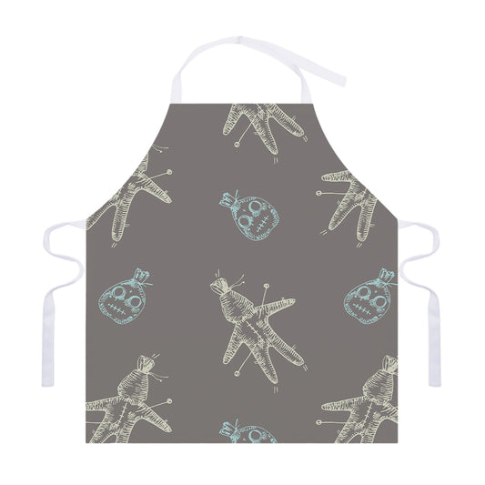 Cartoon Voodoo Doll Pattern Print Adjustable Apron