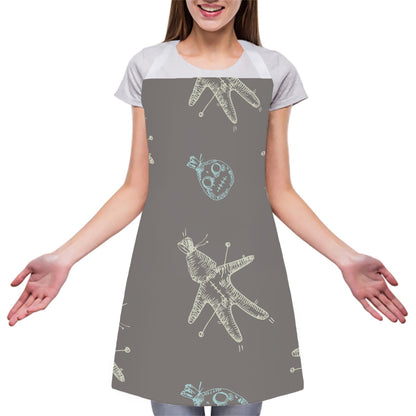 Cartoon Voodoo Doll Pattern Print Adjustable Apron