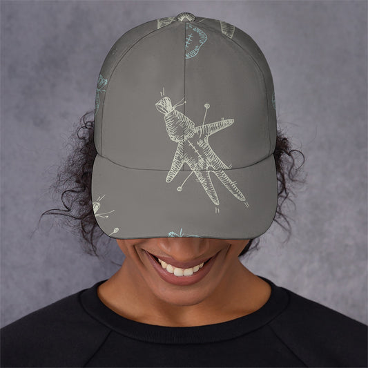 Cartoon Voodoo Doll Pattern Print Baseball Cap