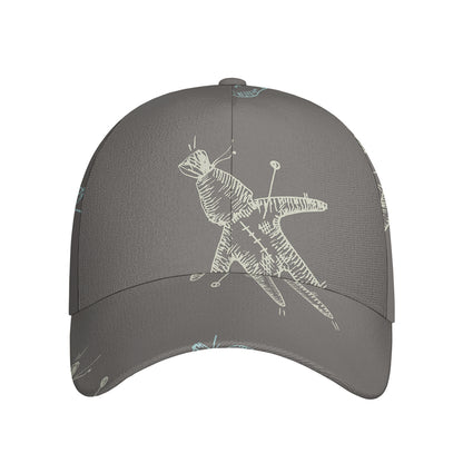 Cartoon Voodoo Doll Pattern Print Baseball Cap