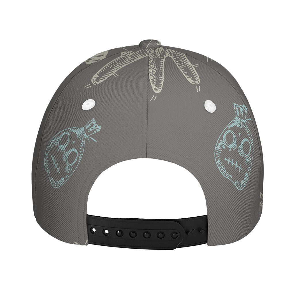 Cartoon Voodoo Doll Pattern Print Baseball Cap