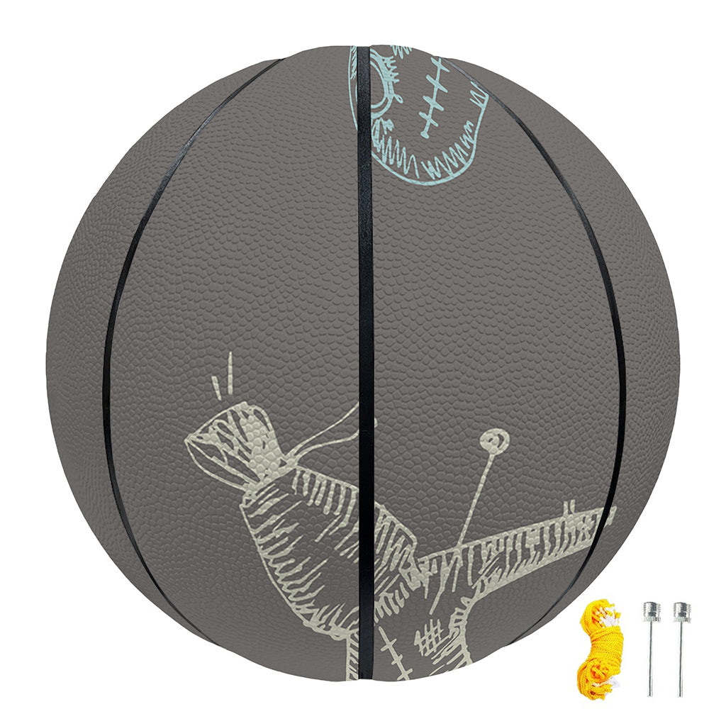 Cartoon Voodoo Doll Pattern Print Basketball