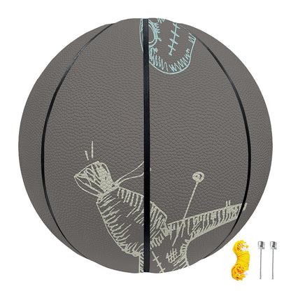 Cartoon Voodoo Doll Pattern Print Basketball