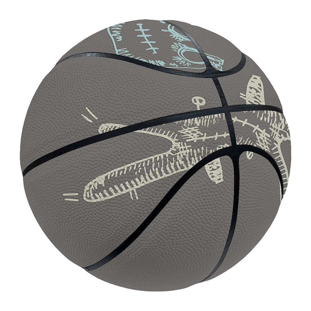 Cartoon Voodoo Doll Pattern Print Basketball