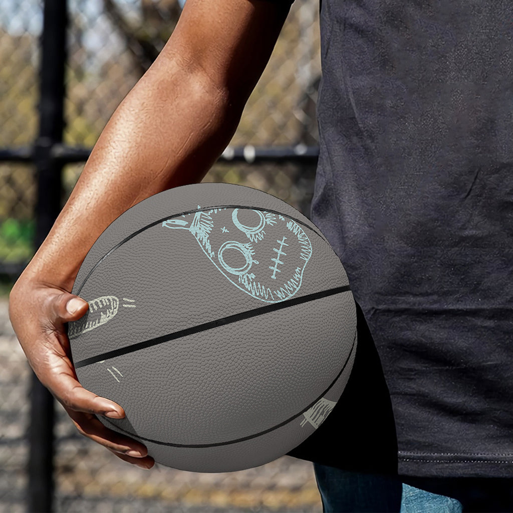 Cartoon Voodoo Doll Pattern Print Basketball