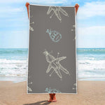 Cartoon Voodoo Doll Pattern Print Beach Towel