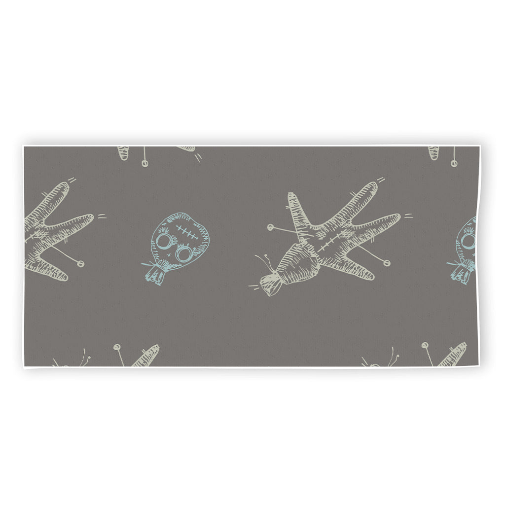 Cartoon Voodoo Doll Pattern Print Beach Towel