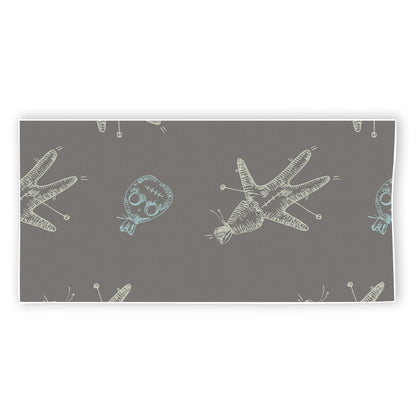 Cartoon Voodoo Doll Pattern Print Beach Towel