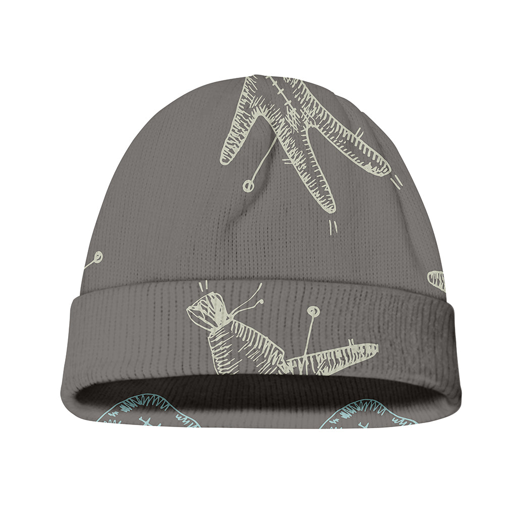 Cartoon Voodoo Doll Pattern Print Beanie