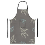 Cartoon Voodoo Doll Pattern Print Bib Apron With Pocket