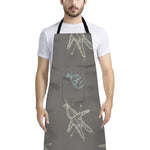 Cartoon Voodoo Doll Pattern Print Bib Apron With Pocket