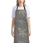 Cartoon Voodoo Doll Pattern Print Bib Apron With Pocket