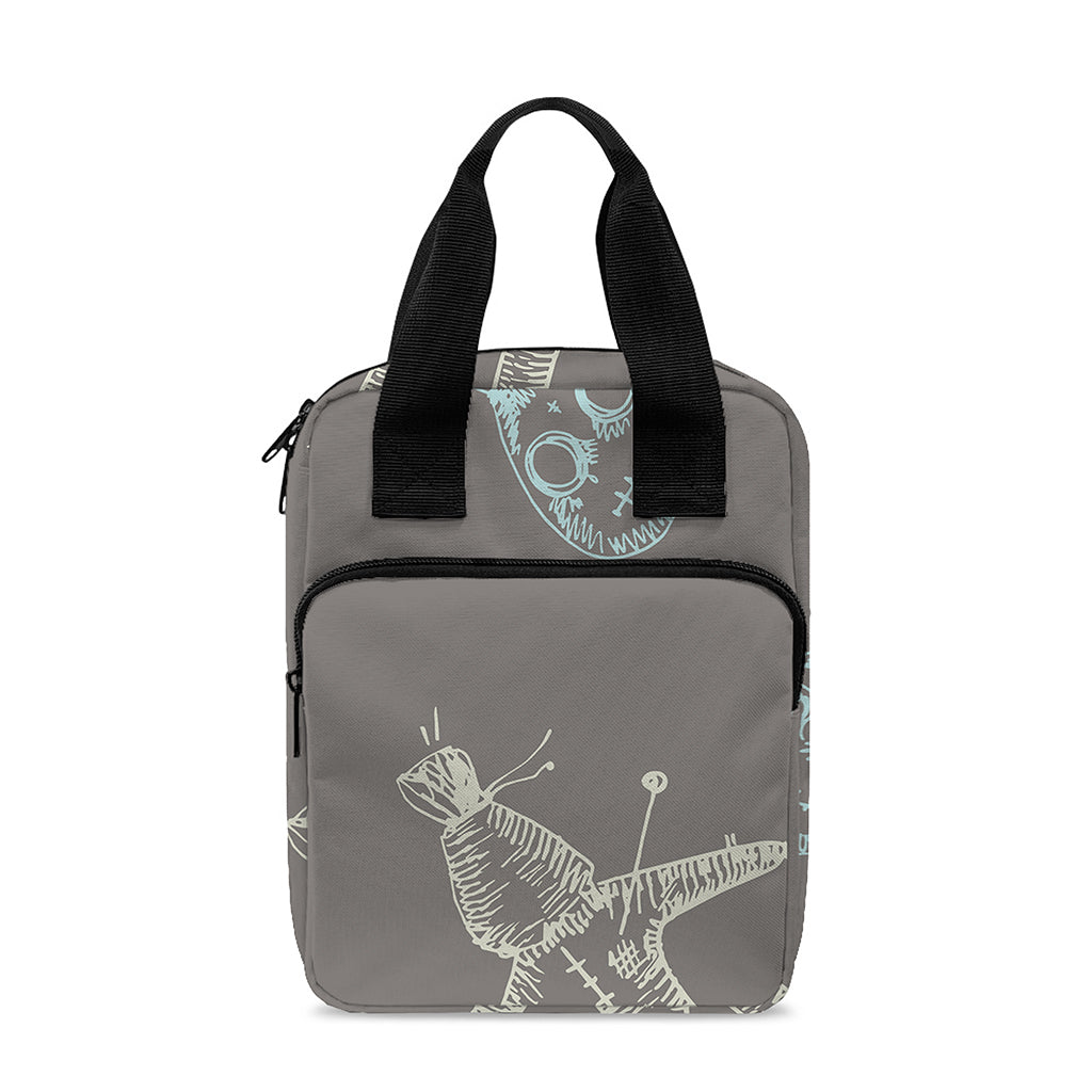 Cartoon Voodoo Doll Pattern Print Bible Tote Bag