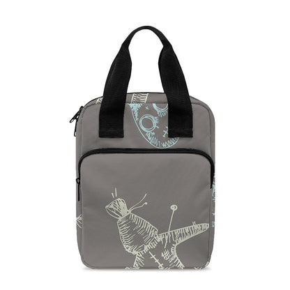 Cartoon Voodoo Doll Pattern Print Bible Tote Bag