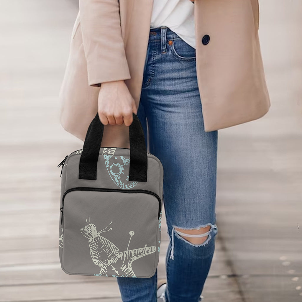 Cartoon Voodoo Doll Pattern Print Bible Tote Bag