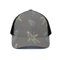 Cartoon Voodoo Doll Pattern Print Black Mesh Trucker Hat