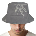 Cartoon Voodoo Doll Pattern Print Bucket Hat