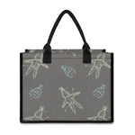 Cartoon Voodoo Doll Pattern Print Canvas Tote Bag