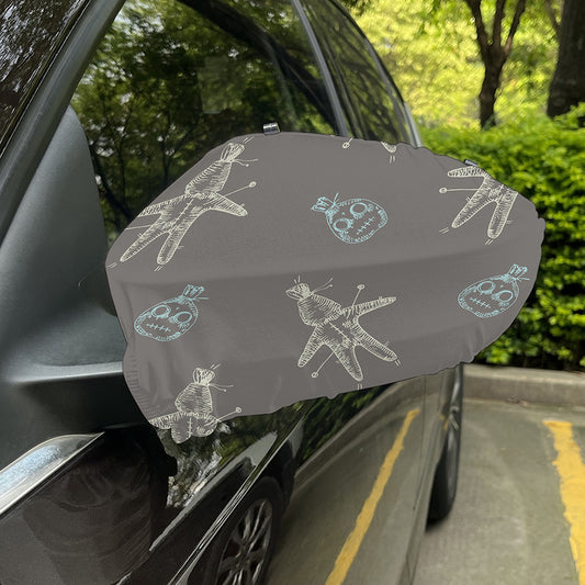 Cartoon Voodoo Doll Pattern Print Car Side Mirror Covers