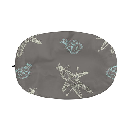 Cartoon Voodoo Doll Pattern Print Car Side Mirror Covers