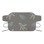 Cartoon Voodoo Doll Pattern Print Car Windshield Snow Cover