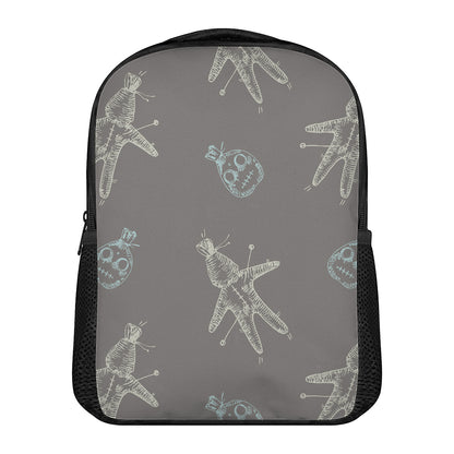 Cartoon Voodoo Doll Pattern Print Casual Backpack
