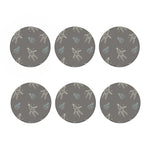 Cartoon Voodoo Doll Pattern Print Coaster Set