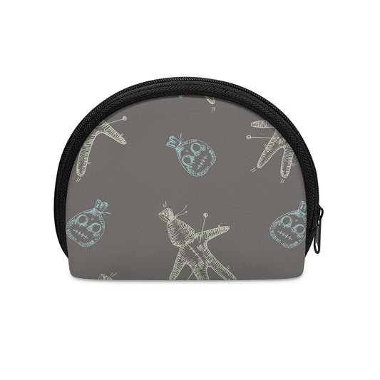 Cartoon Voodoo Doll Pattern Print Coin Purse