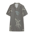 Cartoon Voodoo Doll Pattern Print Cotton Hawaiian Shirt