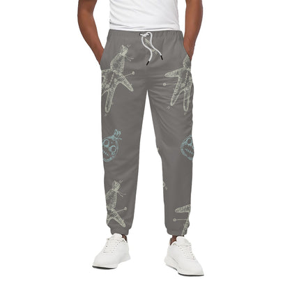 Cartoon Voodoo Doll Pattern Print Cotton Pants