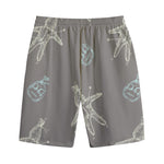 Cartoon Voodoo Doll Pattern Print Cotton Shorts