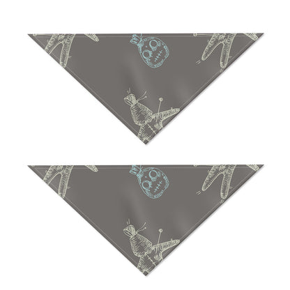 Cartoon Voodoo Doll Pattern Print Dog Bandana