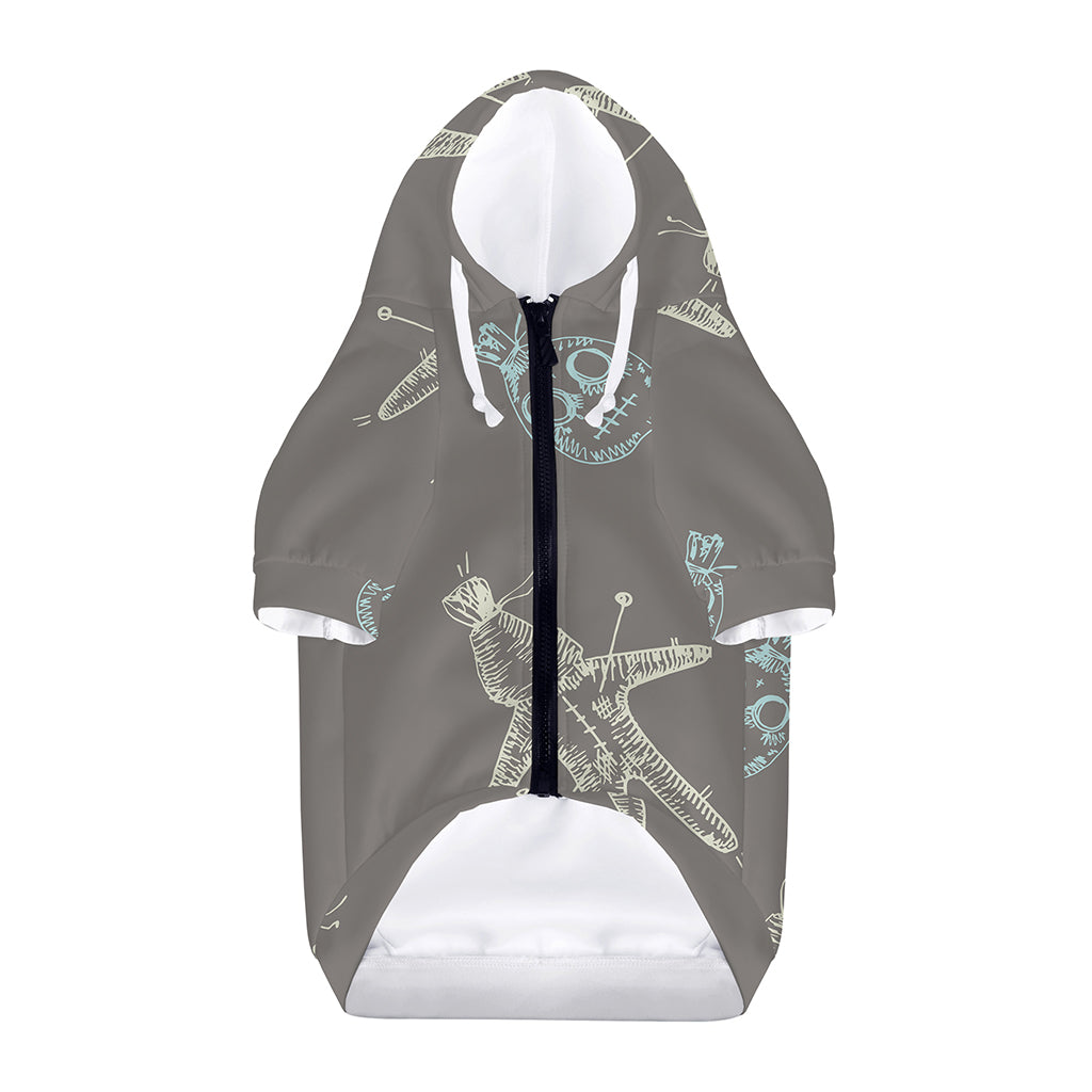Cartoon Voodoo Doll Pattern Print Dog Zip Up Hoodie