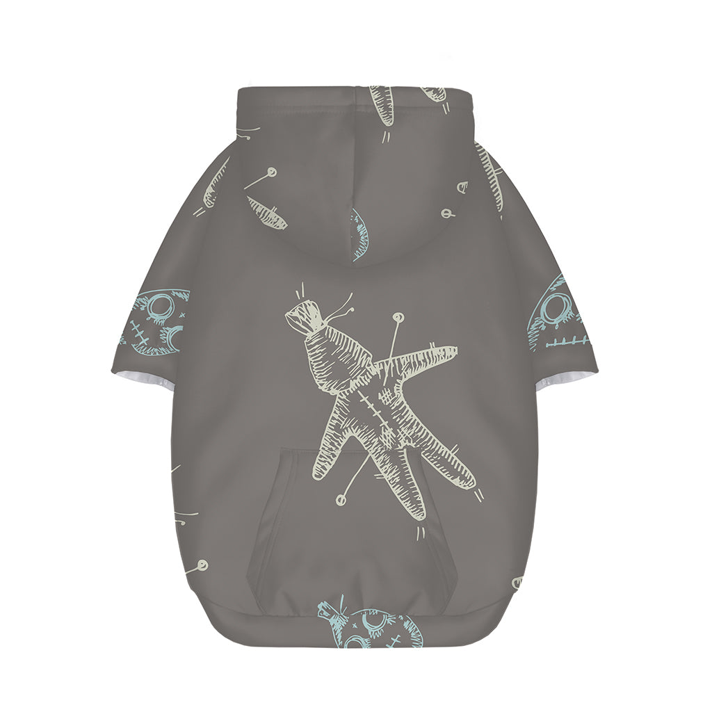 Cartoon Voodoo Doll Pattern Print Dog Zip Up Hoodie