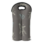 Cartoon Voodoo Doll Pattern Print Double Neoprene Wine Tote