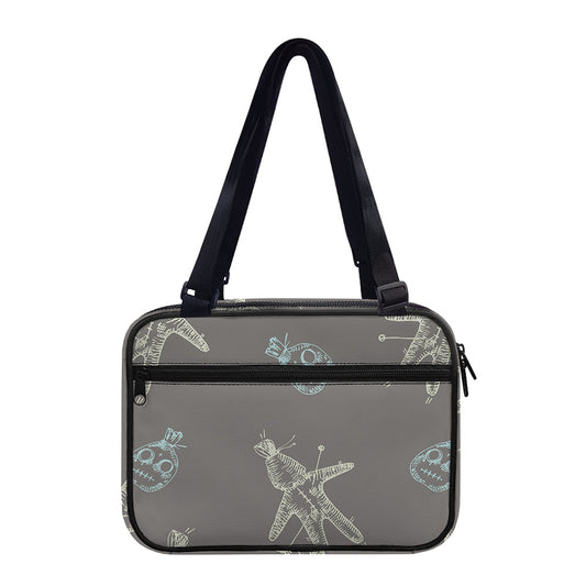 Cartoon Voodoo Doll Pattern Print Double Strap Bible Bag