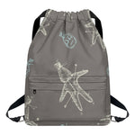 Cartoon Voodoo Doll Pattern Print Drawstring Backpack