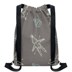 Cartoon Voodoo Doll Pattern Print Drawstring Backpack