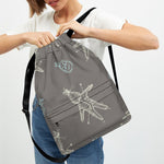 Cartoon Voodoo Doll Pattern Print Drawstring Backpack