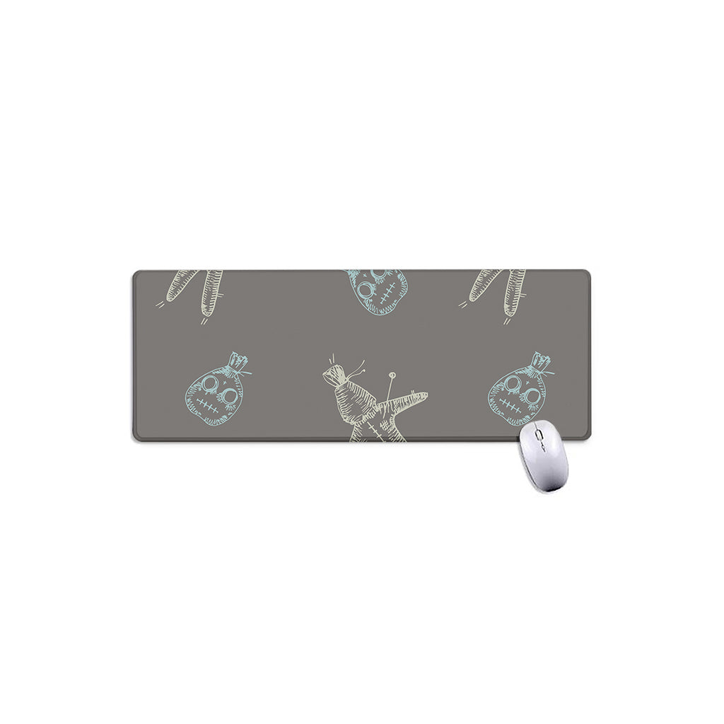 Cartoon Voodoo Doll Pattern Print Extended Mouse Pad
