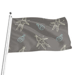 Cartoon Voodoo Doll Pattern Print Flag