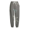 Cartoon Voodoo Doll Pattern Print Fleece Lined Knit Pants