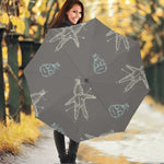 Cartoon Voodoo Doll Pattern Print Foldable Umbrella