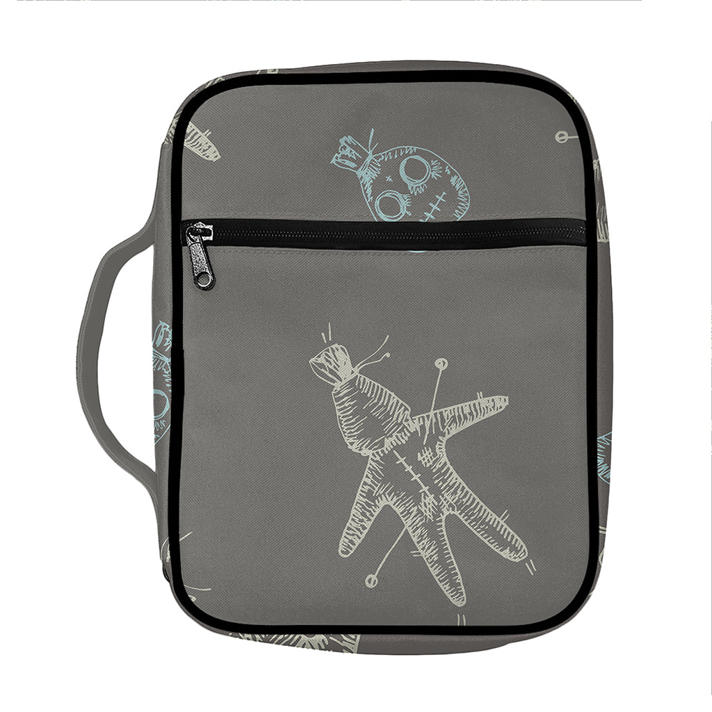 Cartoon Voodoo Doll Pattern Print Front Pocket Bible Bag