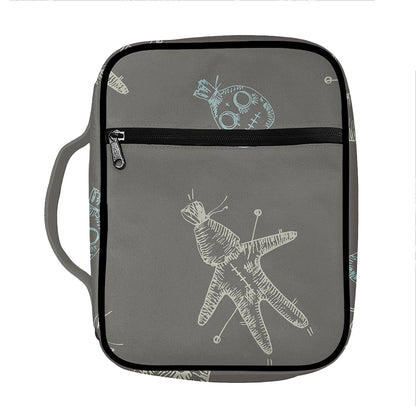 Cartoon Voodoo Doll Pattern Print Front Pocket Bible Bag
